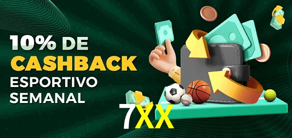 10% de bônus de cashback na 7XX